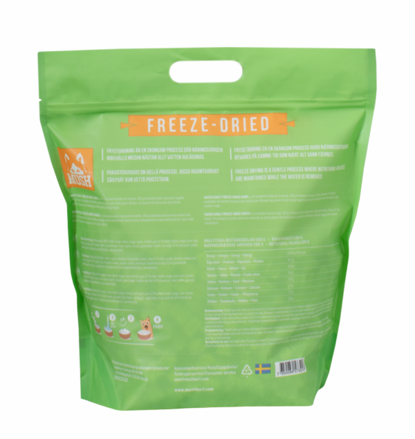 vaisto freeze dried gron 800 g baksida